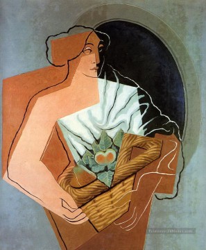femme avec panier 1927 Juan Gris Peinture à l'huile